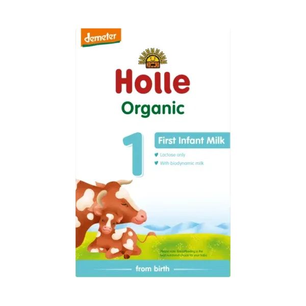 Holle Organic Cow Milk Formula Stage 1, formulë me qumësht lope, qumësht formulë nga lindja, Holle formulë organike, Gaia Pharma