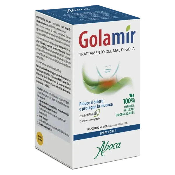 Aboca Golamir Spray i Fortë 30 ml për dhimbjen e fytit