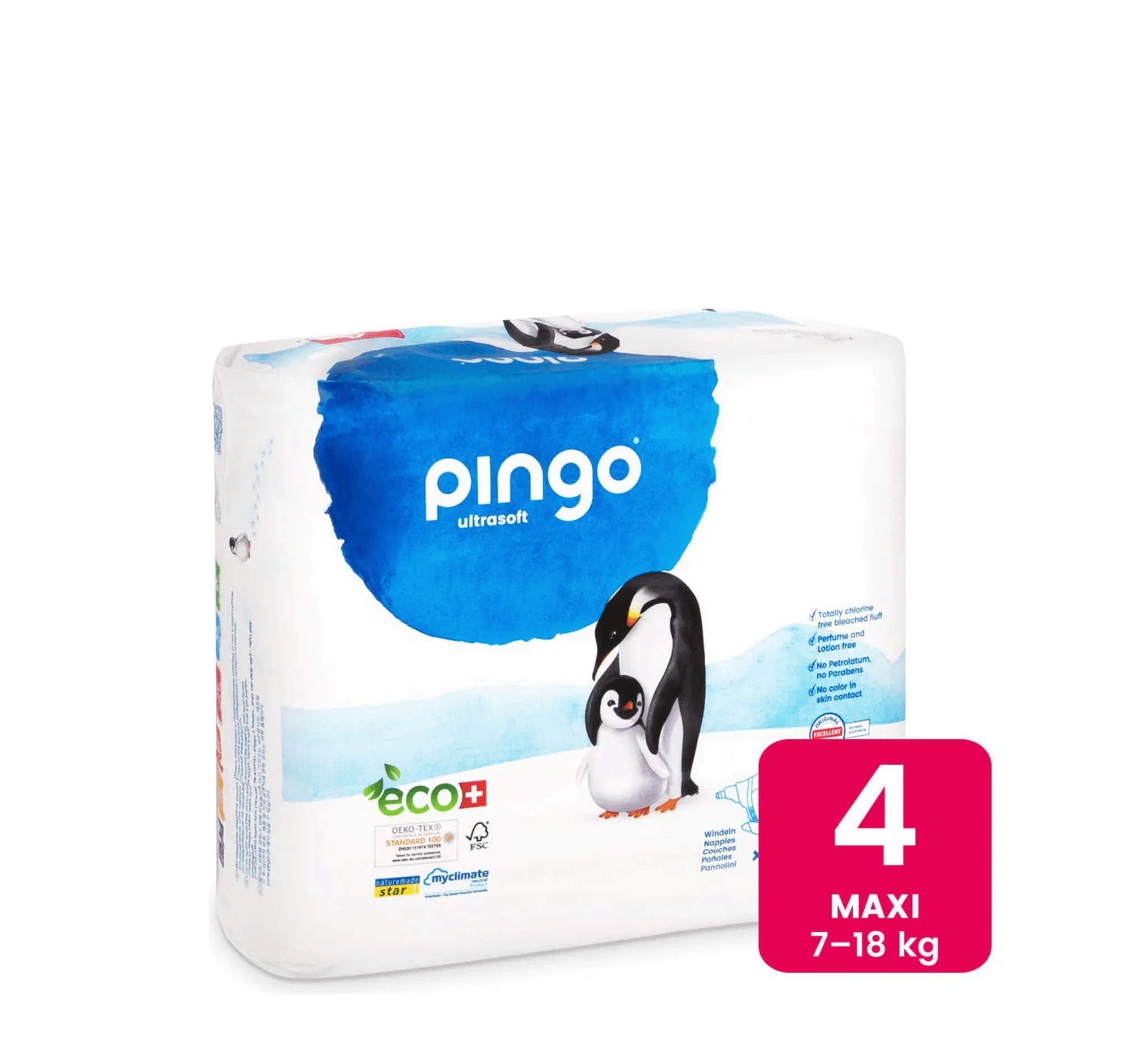 Pingo Maxi Size 4 Diapers, pelena Pingo size 4, pelena për 8–14 kg, pelena eco për bebe, Gaia Pharma