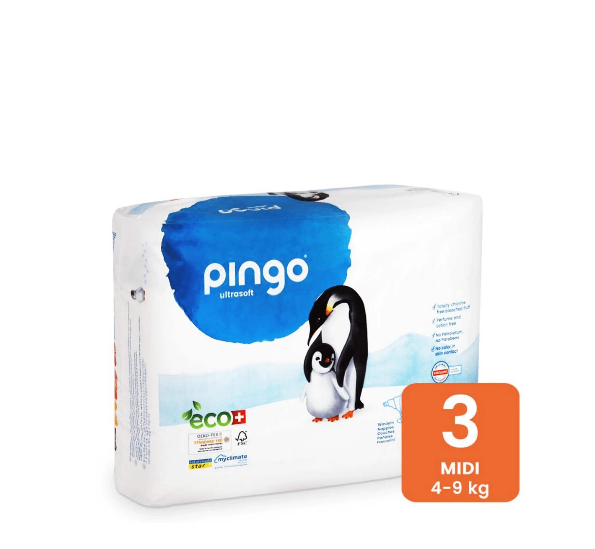 Pingo Midi Size 3 Diapers, pelena Pingo size 3, pelena për 4–9 kg, pelena eco për bebe, Gaia Pharma