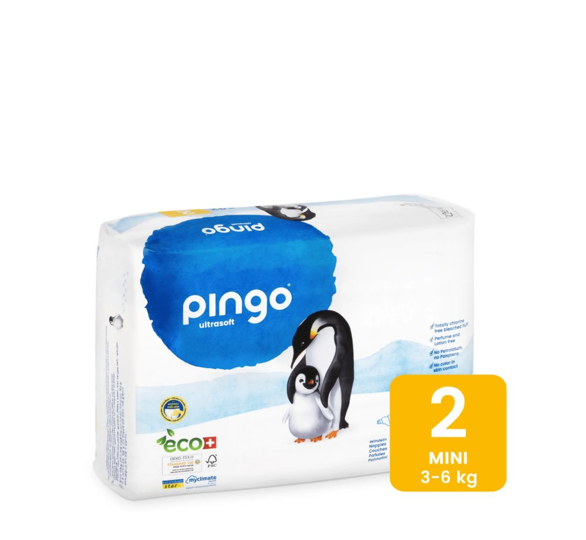 Pingo Mini Size 2 Diapers, pelena Pingo size 2, pelena për 3–6 kg, pelena eco për bebe, Gaia Pharma