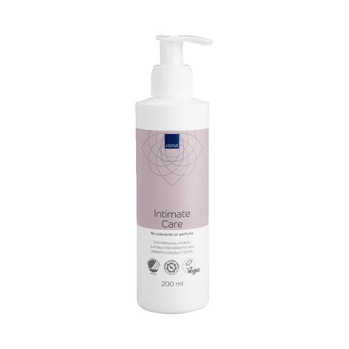 ABENA Intimate Care 200 ml larës intim pa parfum me pH 3–4 dhe acid laktik
