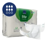 ABENA Slip Premium L1, paketim me 10 pelena anatomike me ngjitëse për menaxhimin e inkontinencës.