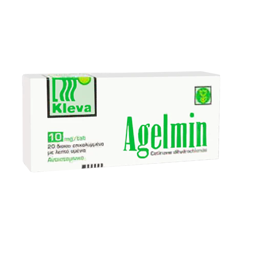Agelmin 10 mg tableta me cetirizinë për rinit alergjik dhe urtikarie