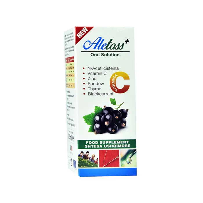 Aletoss shurup 125 ml me N-acetilcisteinë drosera trumzë vitaminë C dhe zink