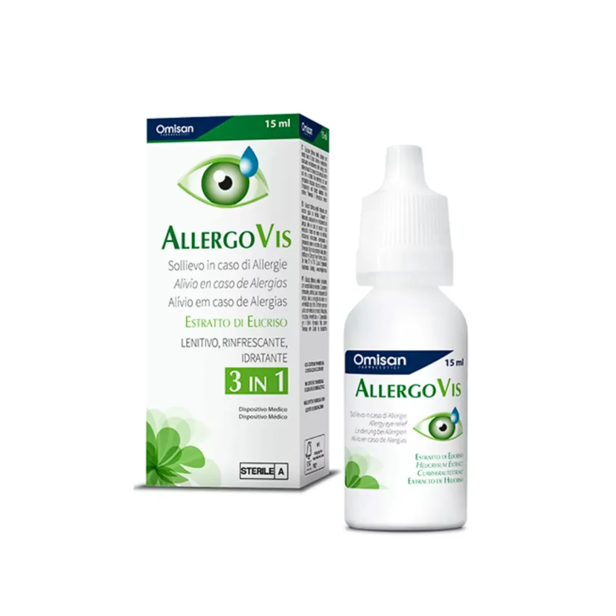 AllergoVis 15 ml pika për sy me Helichrysum italicum për irritim dhe alergji okulare