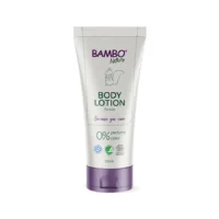 Bambo Nature Body Lotion në format 100 ml, locion hidratues pa parfum për lëkurën delikate të bebes.