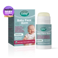 Colief Baby Face Balm me shea butter, rosehip, vaj kokosi dhe kamomil për lëkurën e thatë dhe të ndjeshme të bebes.
