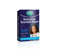 Colief Breathe Easy Patch, patch aromatik me vajra esenciale për fëmijë mbi 3 vjeç, për vendosje në veshje.