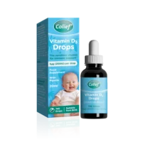 Colief Vitamin D3 Drops në pika për foshnja që nga lindja, pa aroma, sheqer të shtuar, konservues dhe ngjyrues.