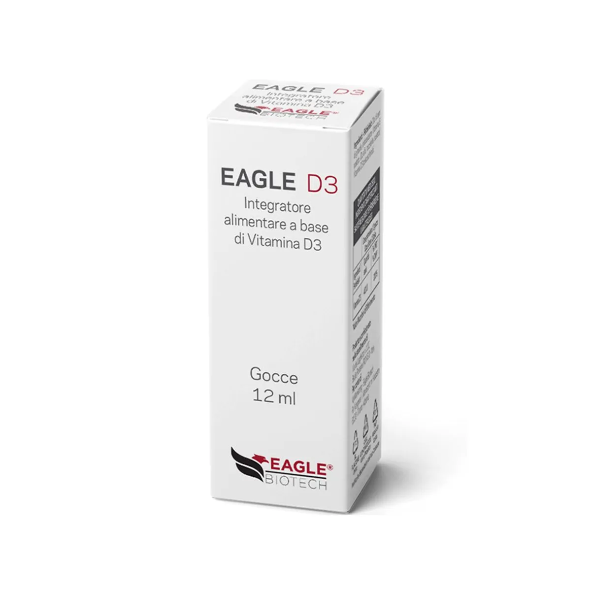 Eagle Biotech D3 në pika me vitaminë D3, vaj luledielli dhe vitaminë E për fëmijë.