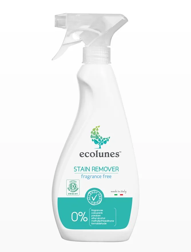Ecolunes Baby Stain Remover në spray 300 ml, heqës njollash pa parfum me agjentë me origjinë bimore dhe oksigjen aktiv.