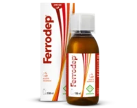 Erbozeta Ferrodep, shishe 150 ml me SunActive® hekur të mikroenkapsuluar, Pido-Zinc®, bakër dhe vitamina për mbështetjen e formimit normal të hemoglobinës.