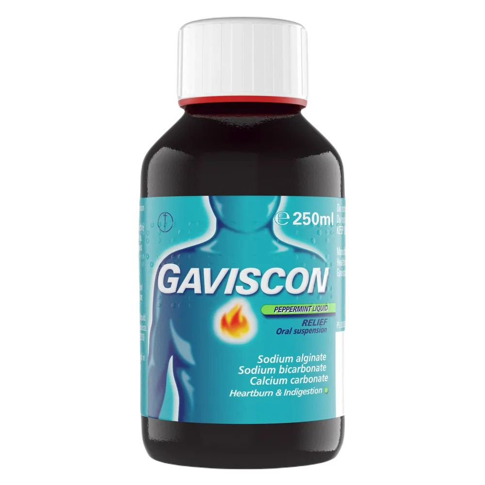 Gaviscon-L Peppermint suspension oral 500 ml për refluks dhe urth