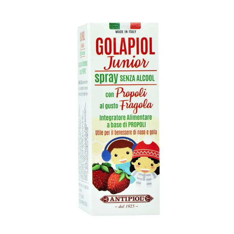 Golapiol Junior Spray pa Alkool për qetësimin dhe kujdesin e fytit