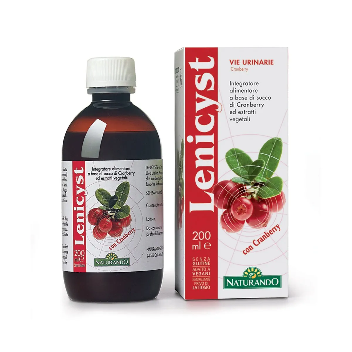 LeniCyst Shurup Naturando me cranberry Uva ursi grapefruit dhe goldenrod