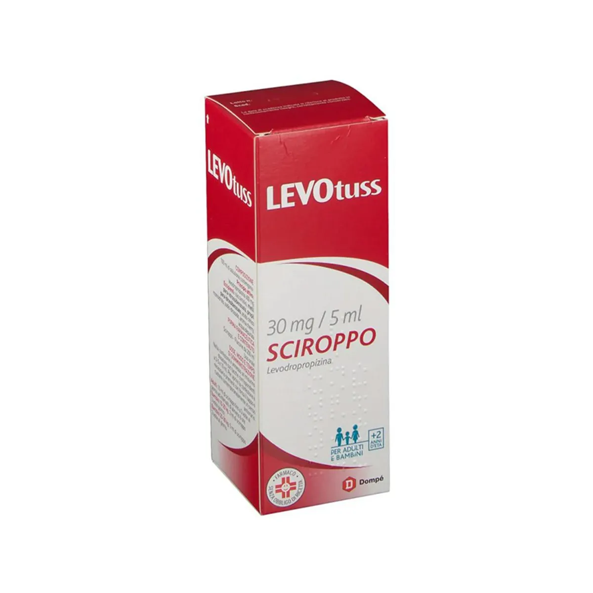 Levotuss shurup 100 ml me levodropropizinë 6 mg për ml për kollë të thatë