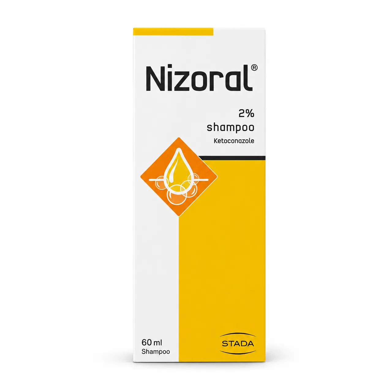 Nizoral 60 ml shampo me ketokonazol 20 mg/g për zbokth dhe dermatit seborrheik