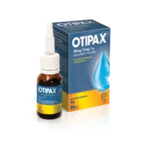 Biocodex Otipax në flakon 16 g me pika për vesh që përmbajnë fenazon 4% dhe lidokainë 1% për lehtësim simptomatik lokal.