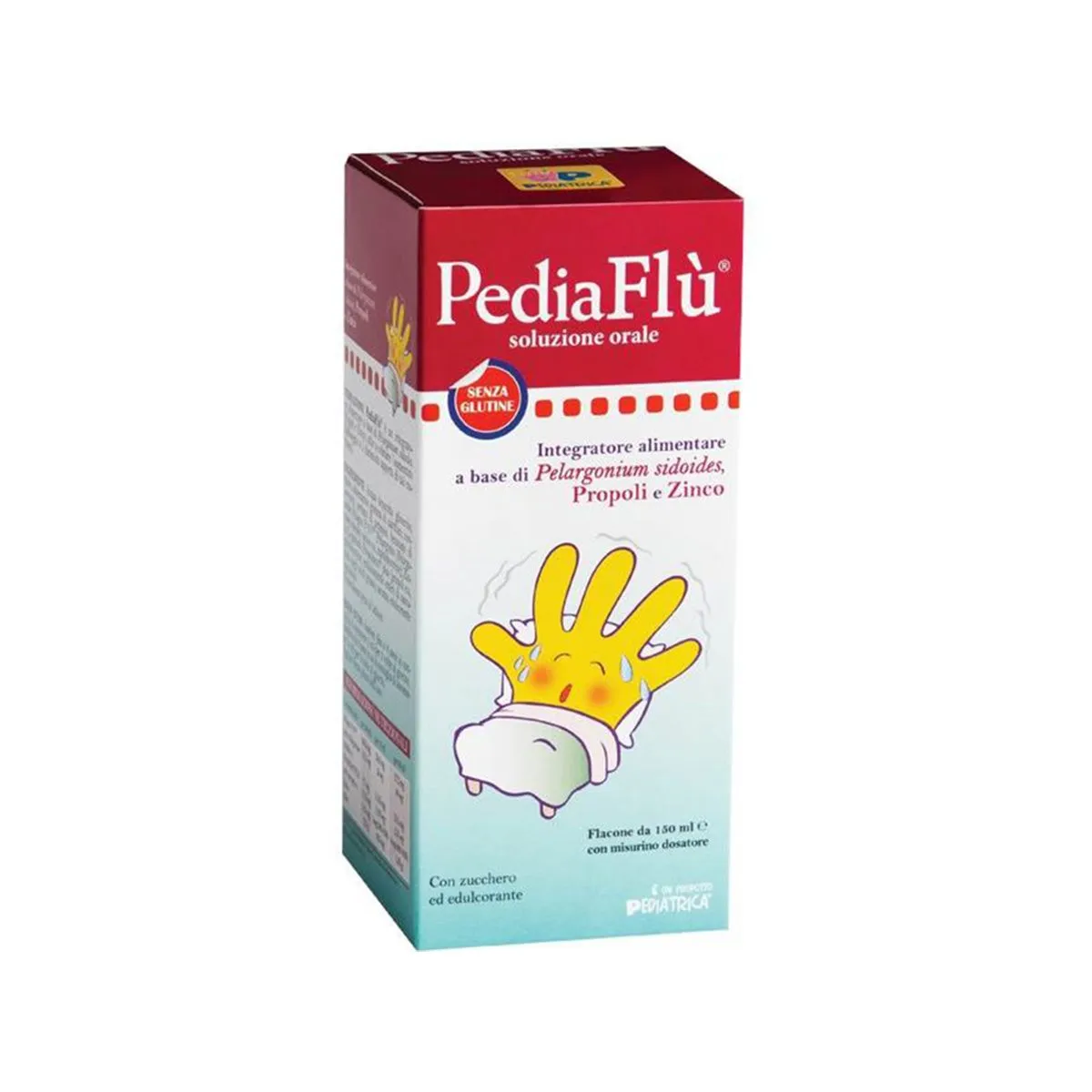 Pediatrica PediaFlù, shishe 150 ml me Pelargonium sidoides, propolis, zink dhe mjaltë për mbështetjen e imunitetit te fëmijët.