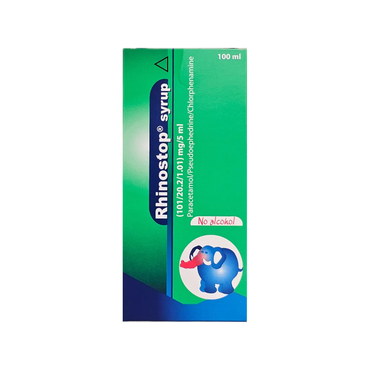 Rhinostop shurup 100 ml me paracetamol pseudoefedrinë dhe klorfenaminë