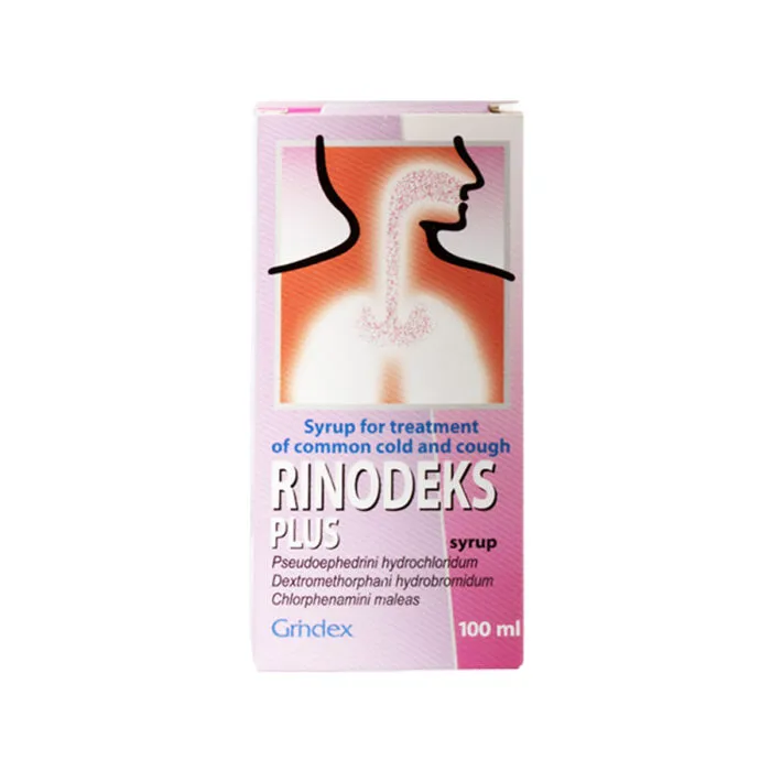 Rinodeks shurup 100 ml me pseudoefedrinë dhe klorfenaminë
