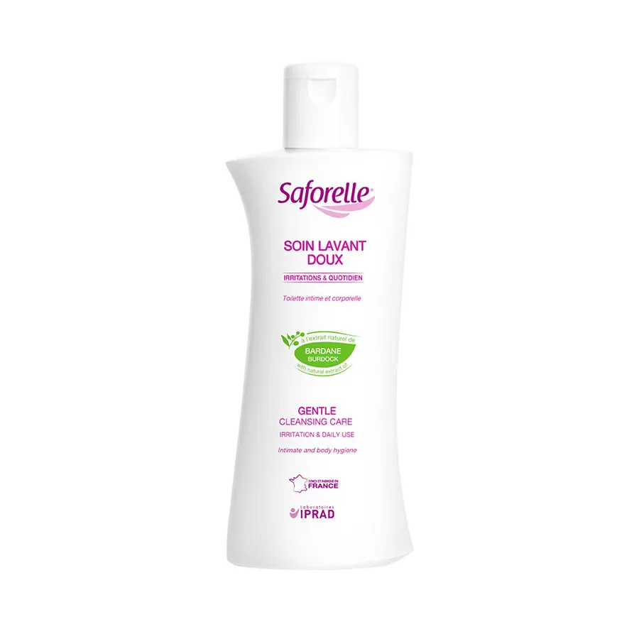 Saforelle Gentle Cleansing Care 250 ml larës intim pa sapun me ekstrakt burdock