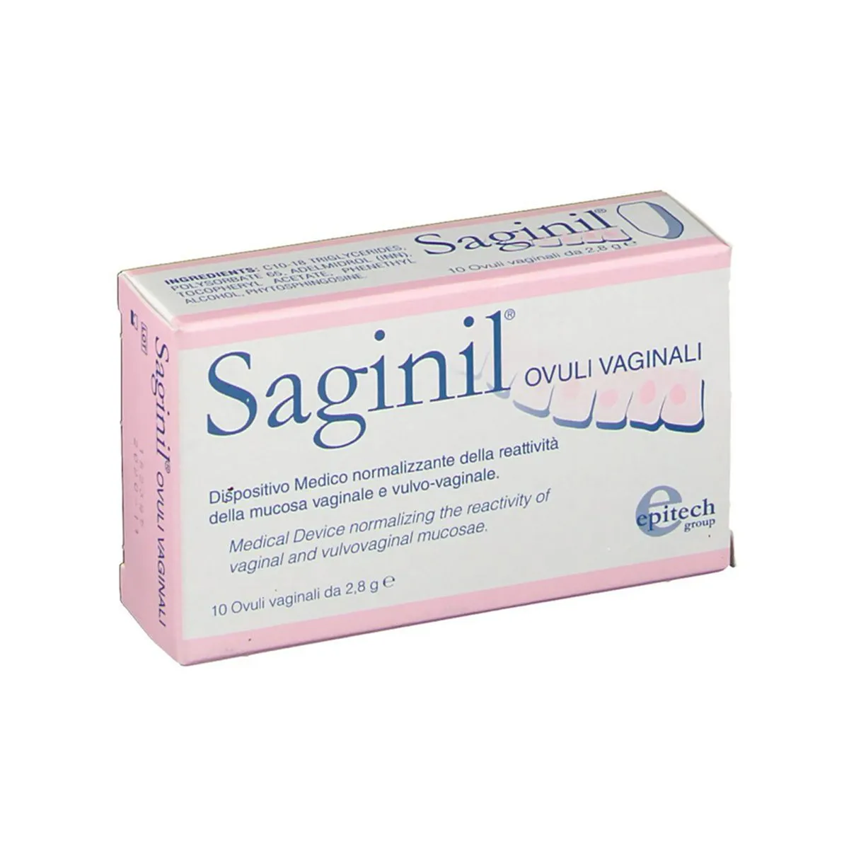 Saginil 10 ovula vaginale Epitech me Adelmidrol, vitaminë E dhe phytosphingosine