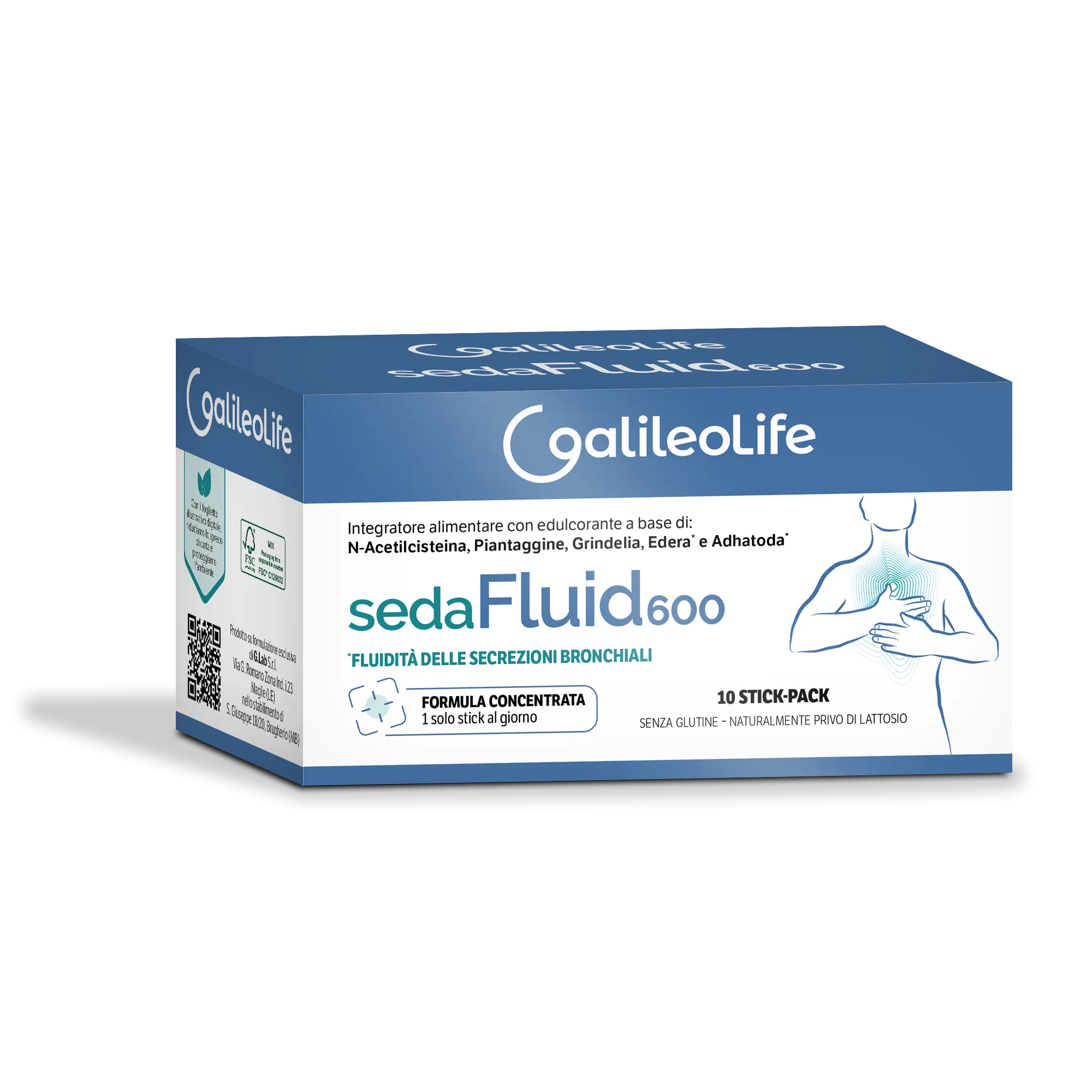 Sedafluid 600 mg 10 stick me N-acetilcisteinë plantain grindelia dredhkë dhe adhatoda