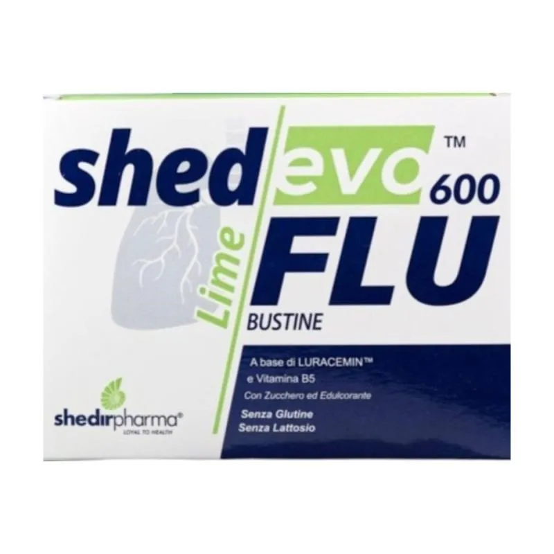 Shedevo Flu 600 mg 18 bustina me N-acetilcisteinë vitaminë C dhe eukalipt