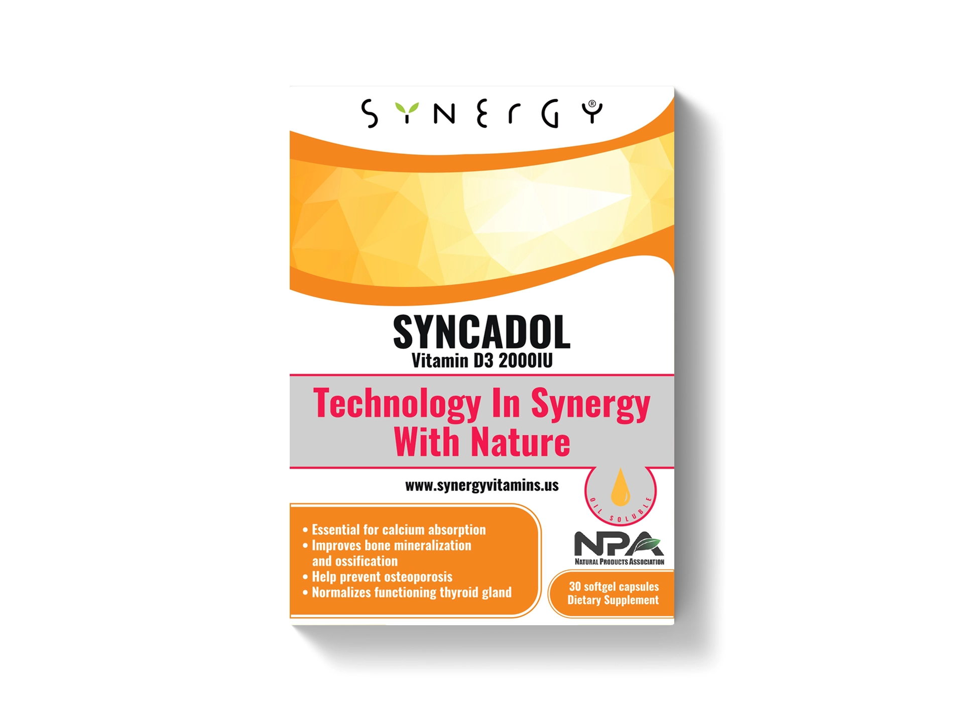 Synergy Osteofit, kuti me 60 kapsula me kalcium, magnez, zink, vitaminë D3 dhe vitaminë K2 MK-7 për kockat.