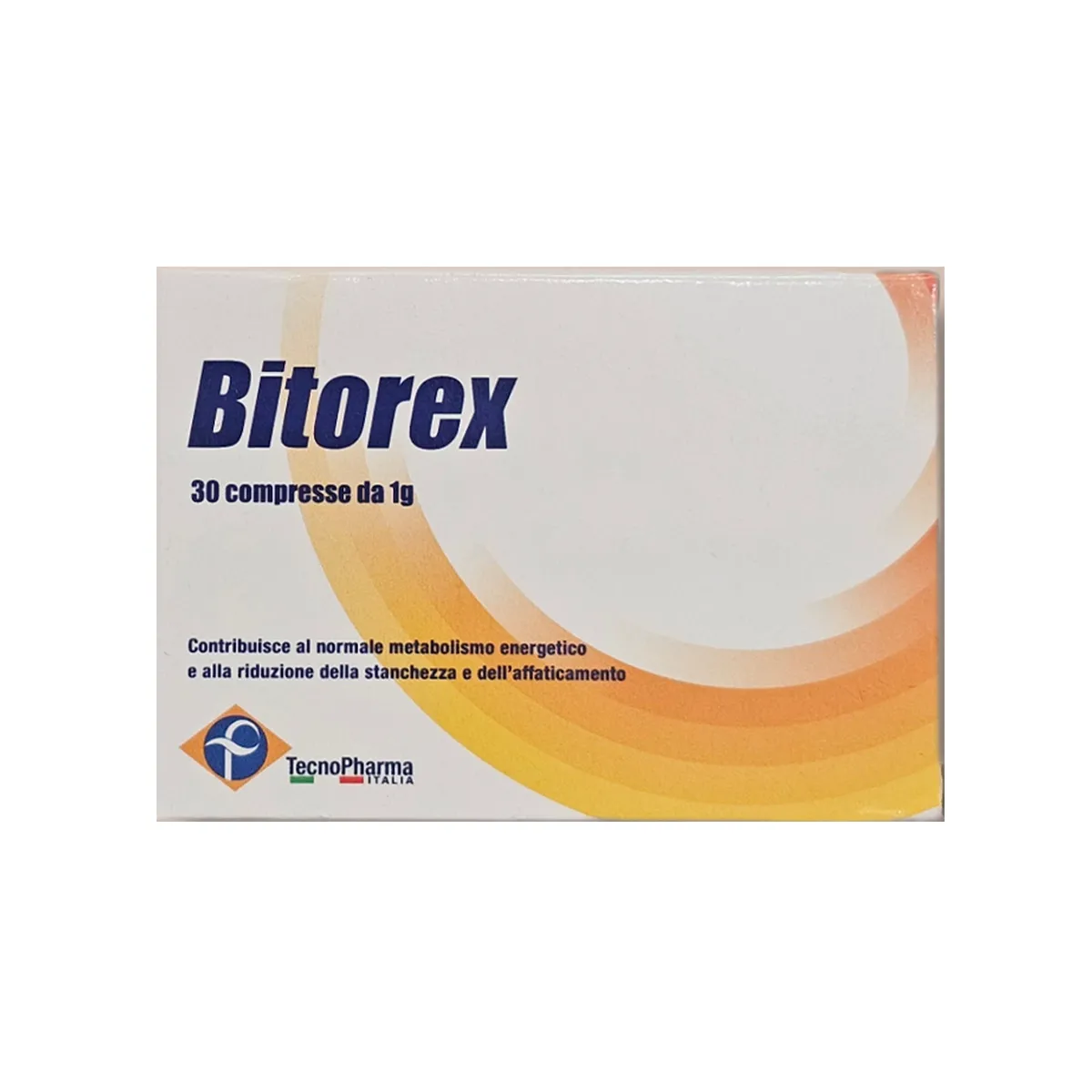 Paketim Tecnopharma Bitorex me 30 tableta me maja të thatë aktive, vitaminë C dhe kompleks vitaminash B për energjinë dhe lodhjen.