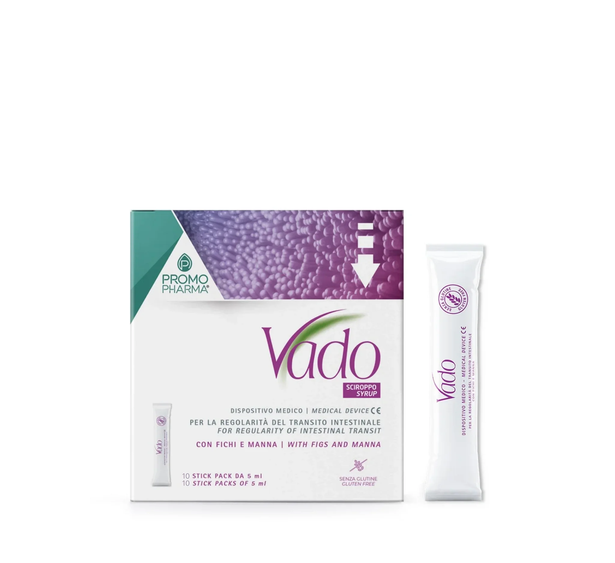 PromoPharma Vado 10 stick me fiq dhe manna për kapsllëk