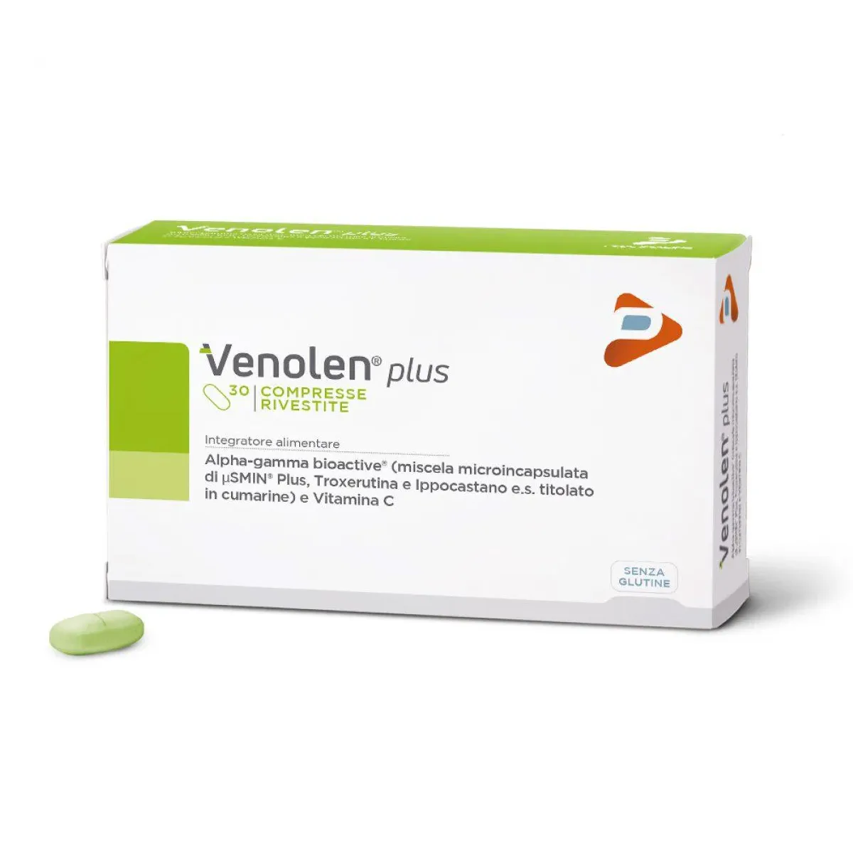 Paketim Venolen Plus me 20 tableta që kombinojnë diosminë, troxerutinë, ekstrakt Aesculus hippocastanum dhe vitaminë C për mbështetjen e enëve të gjakut.
