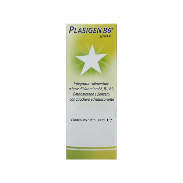 Plasigen B6 pika 30 ml me xhinxher vitamina B1 B2 dhe B6 për nauzenë