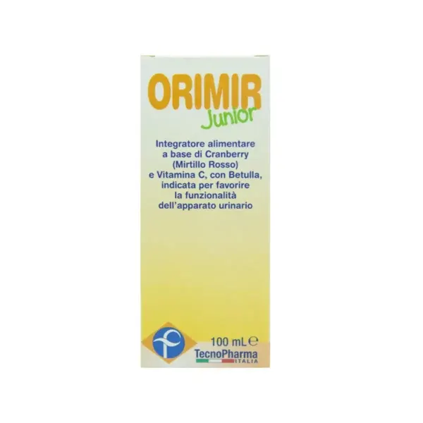 Orimir Junior shurup me cranberry mështeknë dhe vitaminë C për traktin urinar të fëmijëve