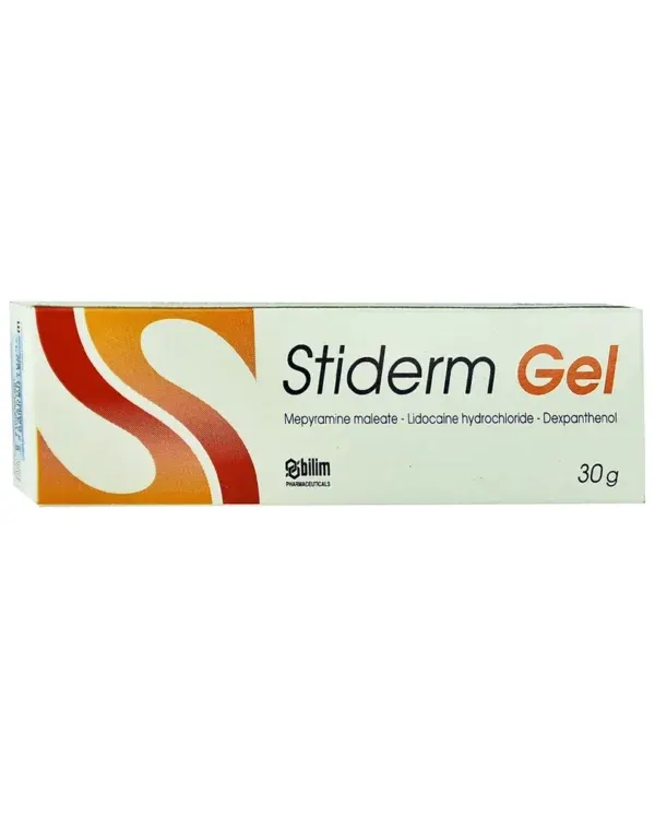 Stiderm Gel 30 g me mepyramine, lidocaine dhe dexpanthenol për kruarje dhe pickime insektesh