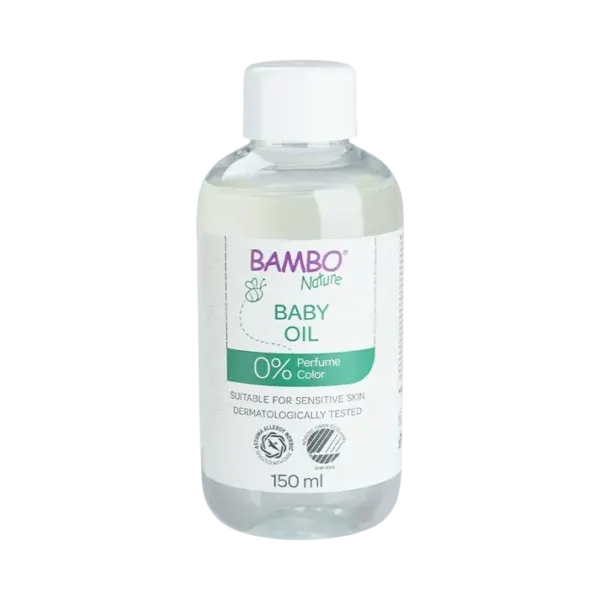 Bambo Nature Baby Oil, vaj pa parfum dhe ngjyrues për masazh, banjë dhe kujdesin e lëkurës së thatë të bebes.