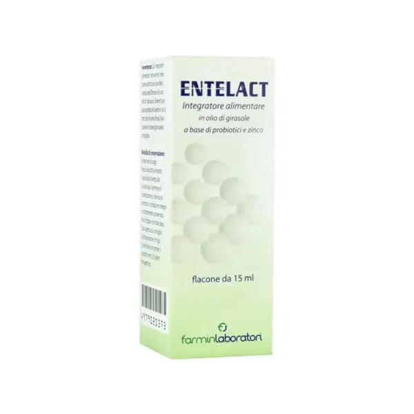 Farmin Laboratori Entelact në pika me Bifidobacterium bifidum, Lactobacillus rhamnosus dhe zink për florën intestinale.