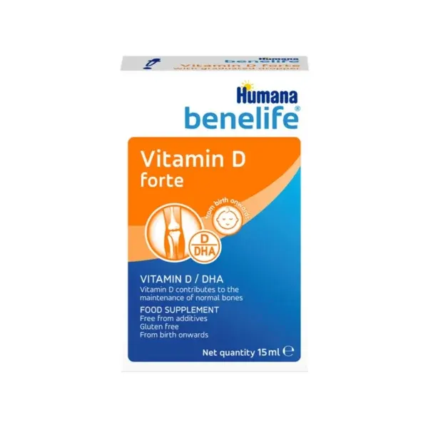 Humana Benelife Colino në pika me kamomil, melisa dhe Lactobacillus acidophilus të tindalizuar për komfortin tretës të foshnjave.