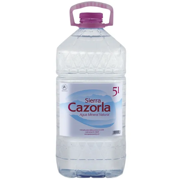 Ambalazhi Sierra de Cazorla me ujë mineral natyral me përmbajtje të ulët natriumi.