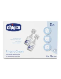 Chicco PhysioClean Solucion Fiziologjik në ampula njëpërdorimshe me 0.9% NaCl për higjienën nazale të foshnjës.