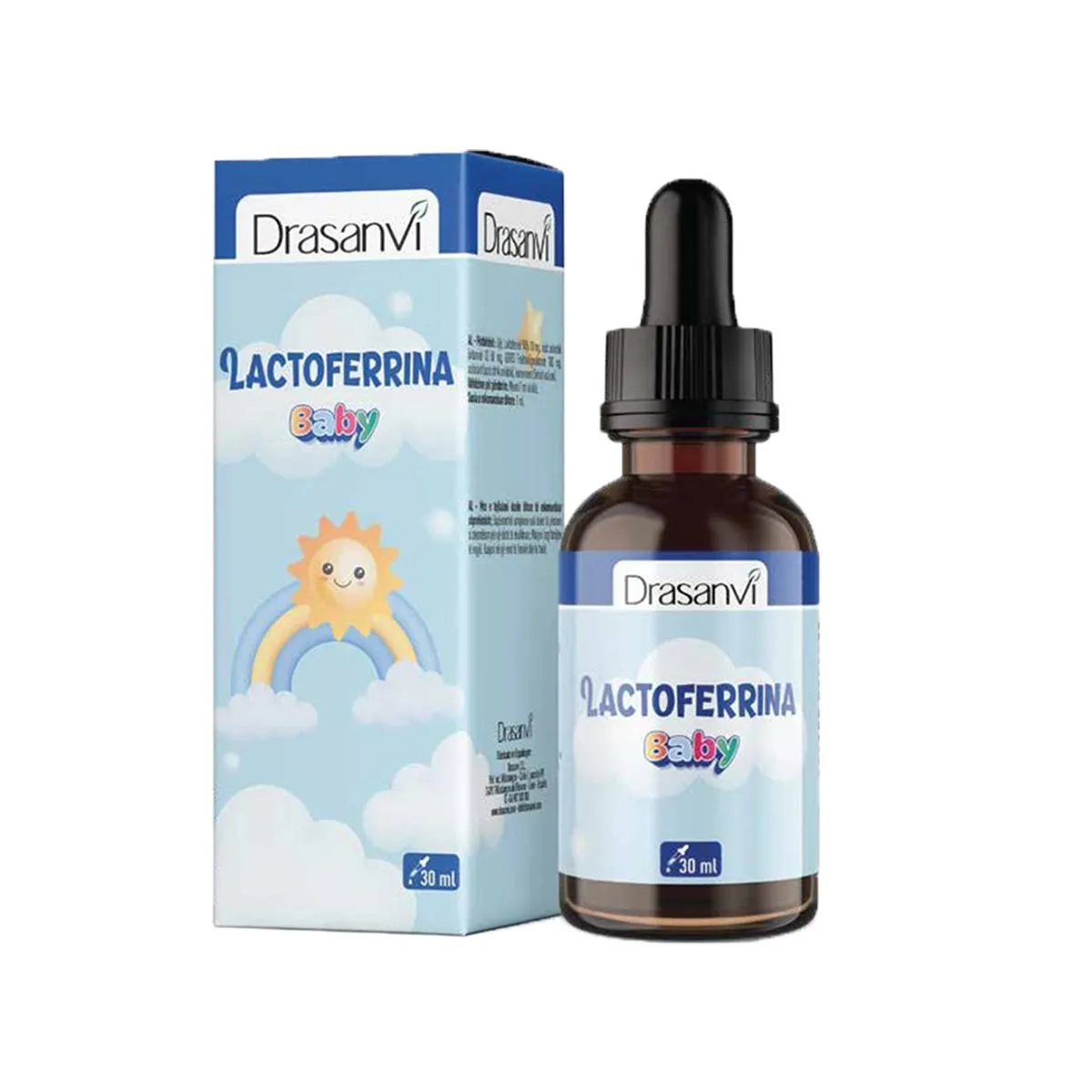 Shishja Drasanvi Lactoferrina Baby me laktoferrinë, vitaminë C dhe GOFOS në pika.