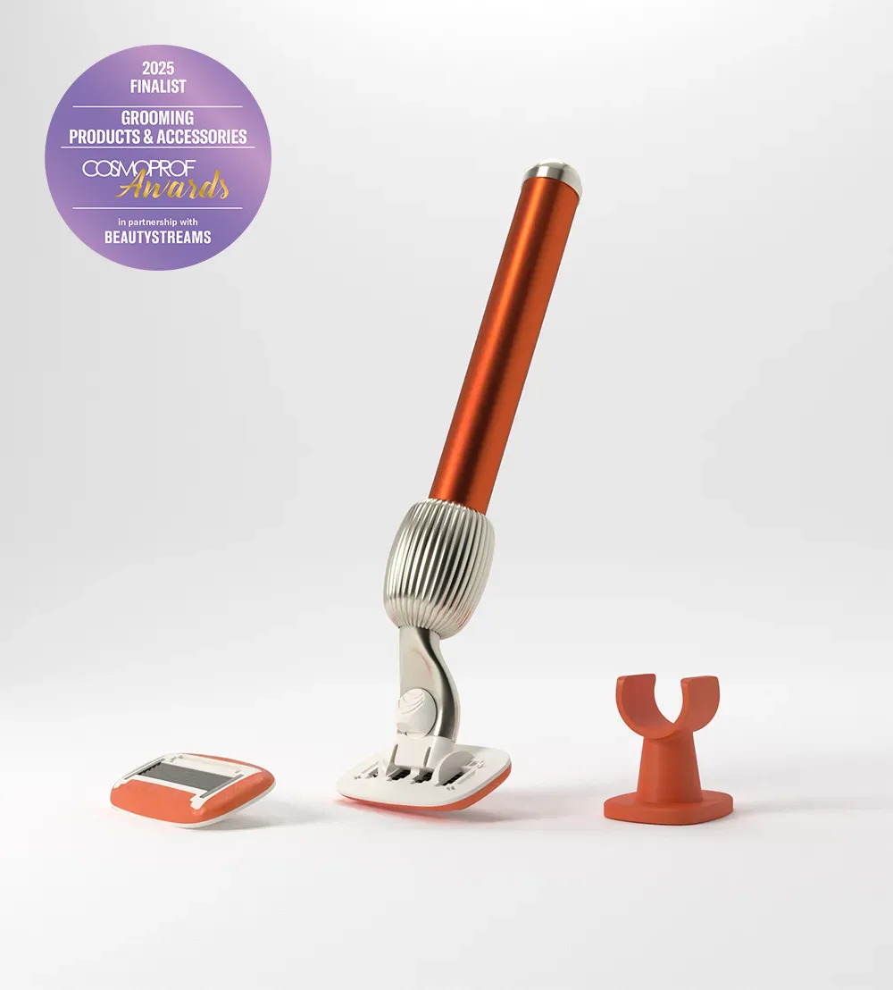 Fler Razor Starter Set Sicily, rroje e ripërdorshme prej alumini me dy koka 5-tehëshe dhe mbajtëse muri.