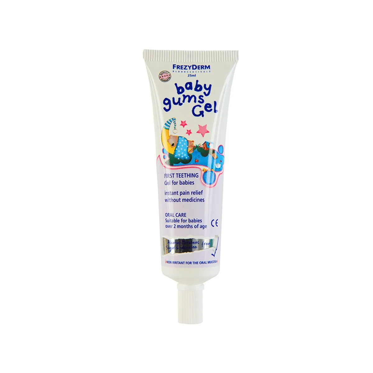 Tub Frezyderm Baby Gums Gel 25 ml, xhel për kujdesin e mishrave gjatë daljes së dhëmbëve.