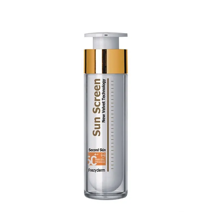 Kuti Frezyderm Sun Screen Color Velvet Face SPF 50+ 50 ml, krem dielli me ngjyrë dhe finish mat.