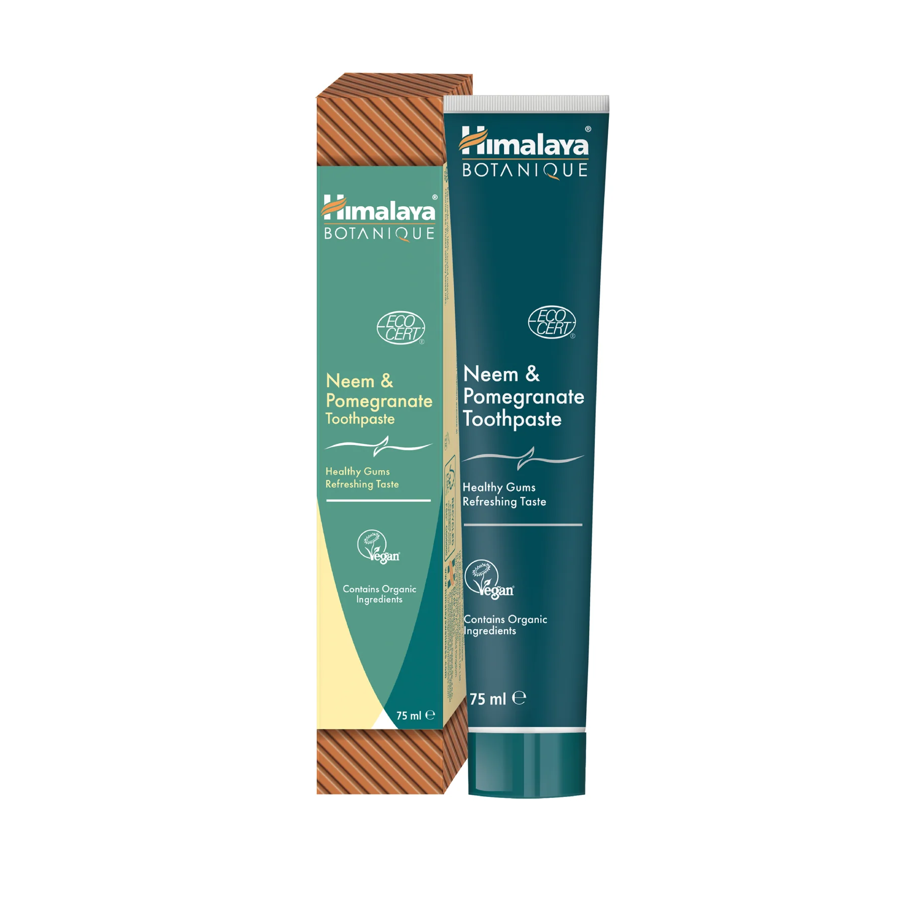 Himalaya Botanique Neem & Pomegranate Toothpaste, pastë dhëmbësh bimore me Neem dhe shegë organike, pa fluor dhe SLS.