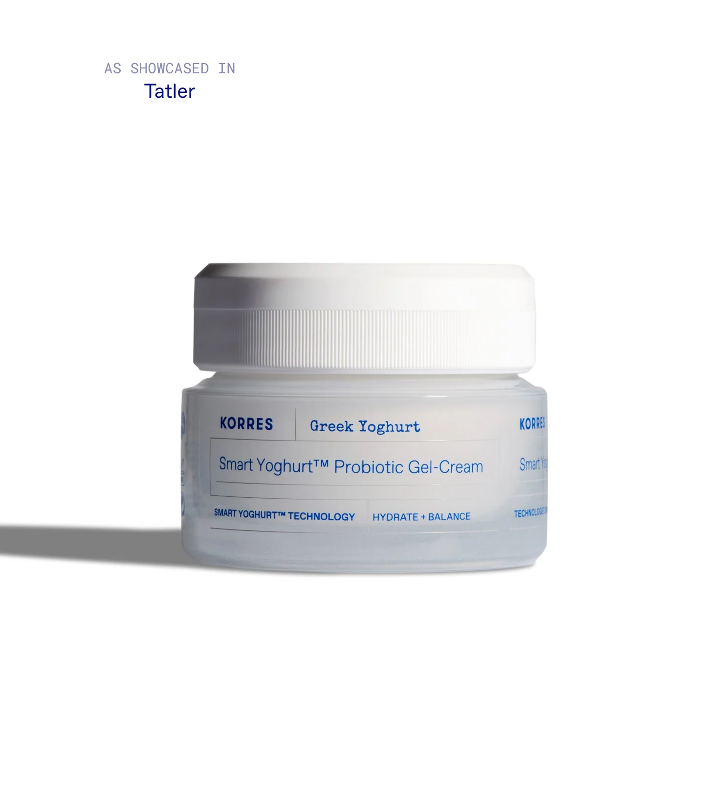 Në foto paraqitet paketimi Korres SMART YOGHURT Probiotic Gel-Cream 40 ml për hidratimin e lehtë dhe mbështetjen e barrierës së lëkurës.