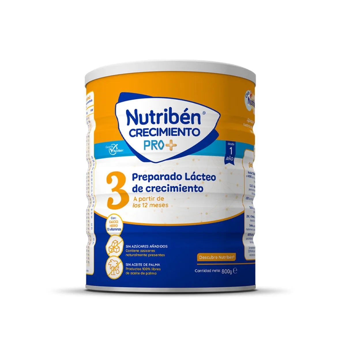 Paketimi Nutribén Crecimiento 3, qumësht për rritje për fëmijë nga dymbëdhjetë muaj.