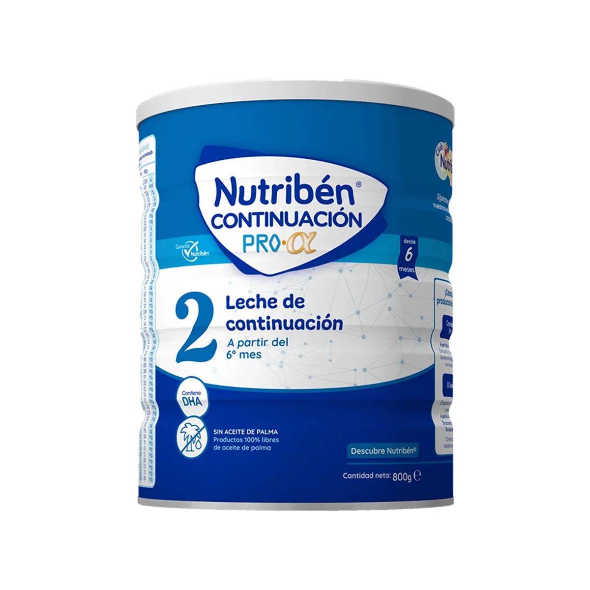 Paketimi Nutribén Continuación 2, qumësht formulë pasuese për foshnja nga gjashtë muaj.